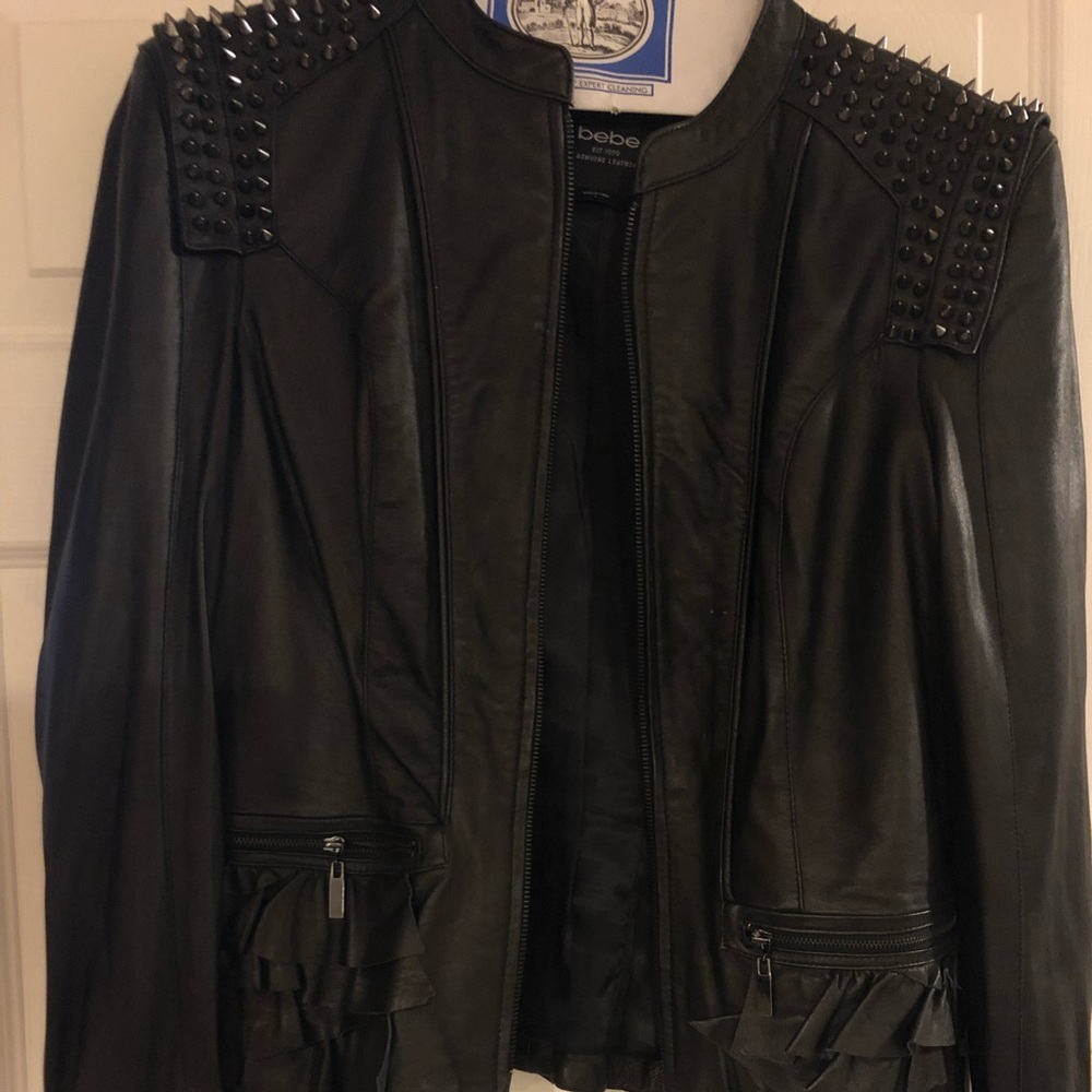 Black leather jacket